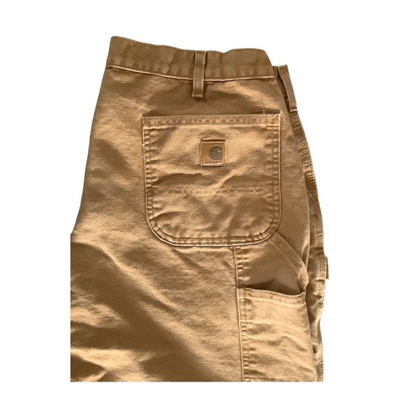 Carhartt B11 BRN Brown Dungaree Fit Mens Carpenter Utility Work Pants Size 38X34 - Picture 12 of 12